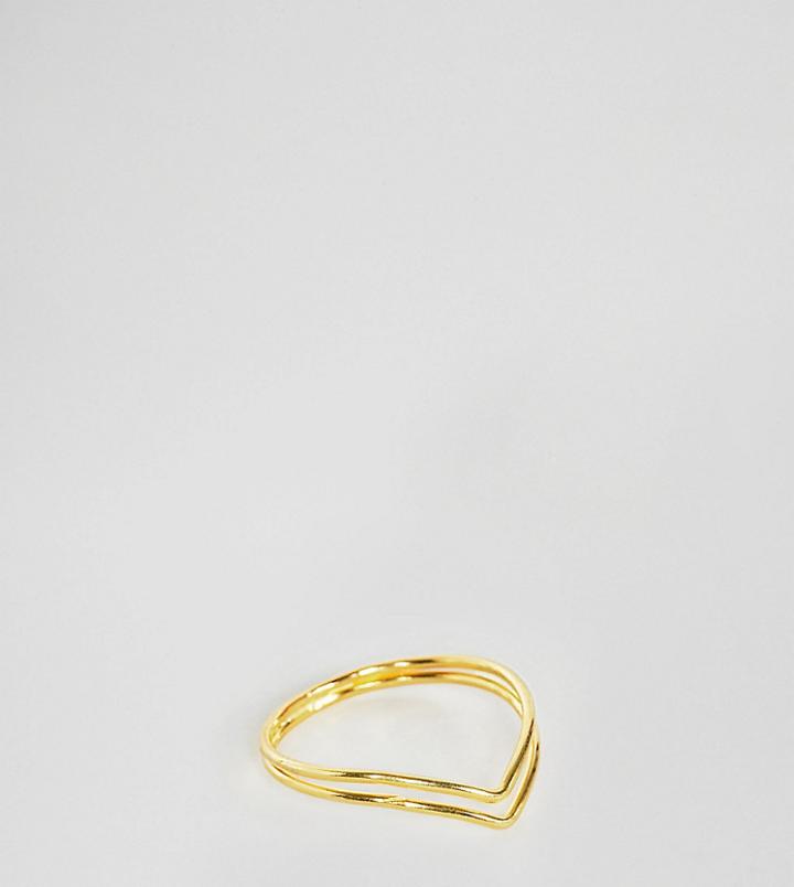 Kingsley Ryan Gold Plated Sterling Silver Arrow Ring - Gold