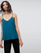 Asos Swing Cami With Double Layer - Blue