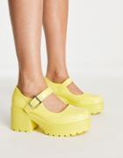 Koi Footwear Tira Heeled Shoes In Yellow Drench - Yellow