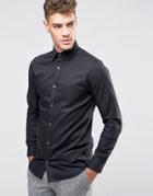 Jack & Jones Premium Slim Shirt In 100% Cotton - Black