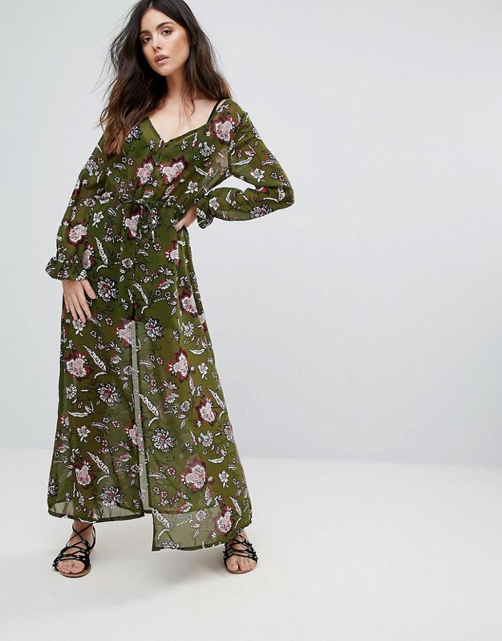 Brave Soul Sofia Maxi Dress - Green