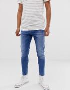 Pull & Bear Carrot Fit Jeans In Light Blue - Blue