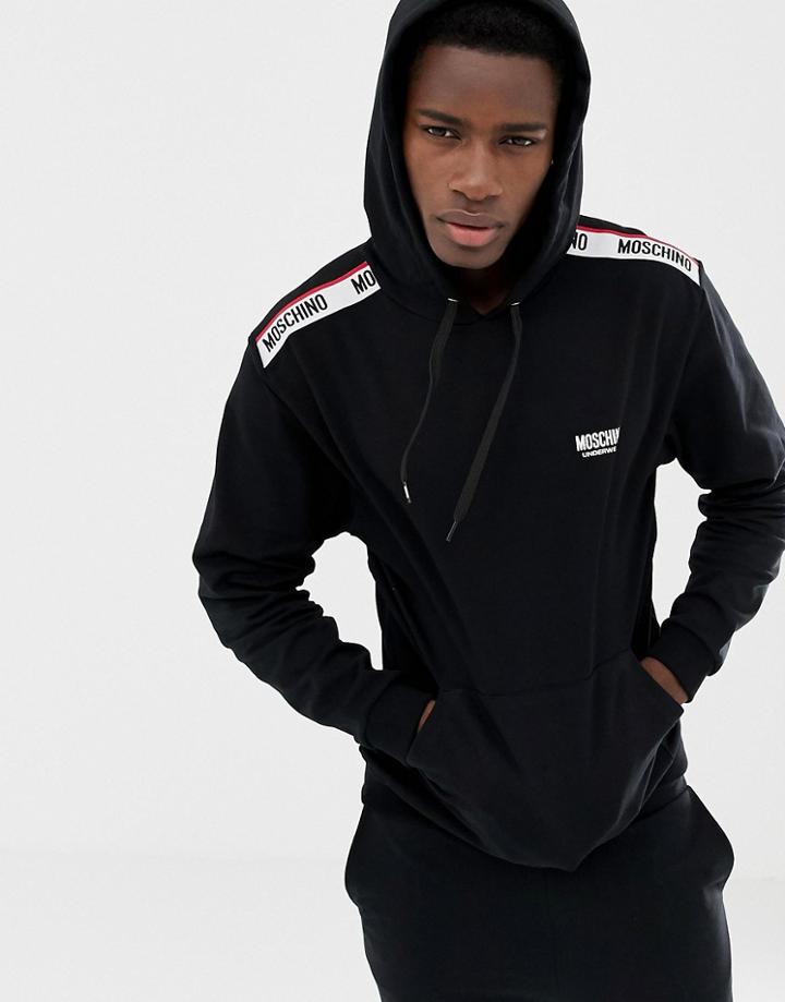 Moschino Cotton Fleece Hoodie In Black - Black