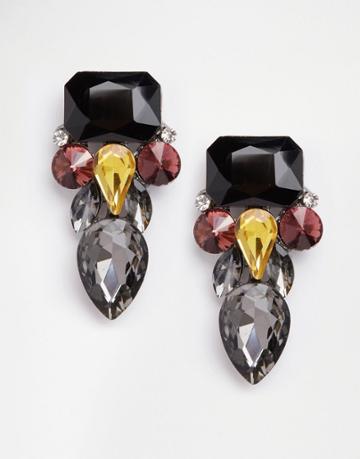 Nali Plum Long Earrings