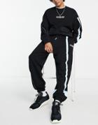 Crooked Tongues Panel Sweatpants In Black - Part Of A Set