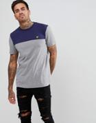 Lyle & Scott Color Block T-shirt In Gray Marl - Gray