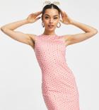 Pieces Petite Sleeveless Mini Dress In Pink Floral-multi