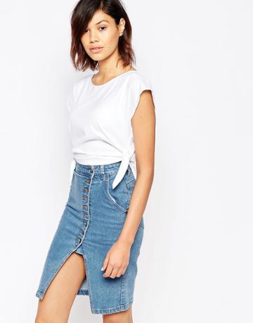 Good Vibes Bad Daze Jersey Top With Ties - White