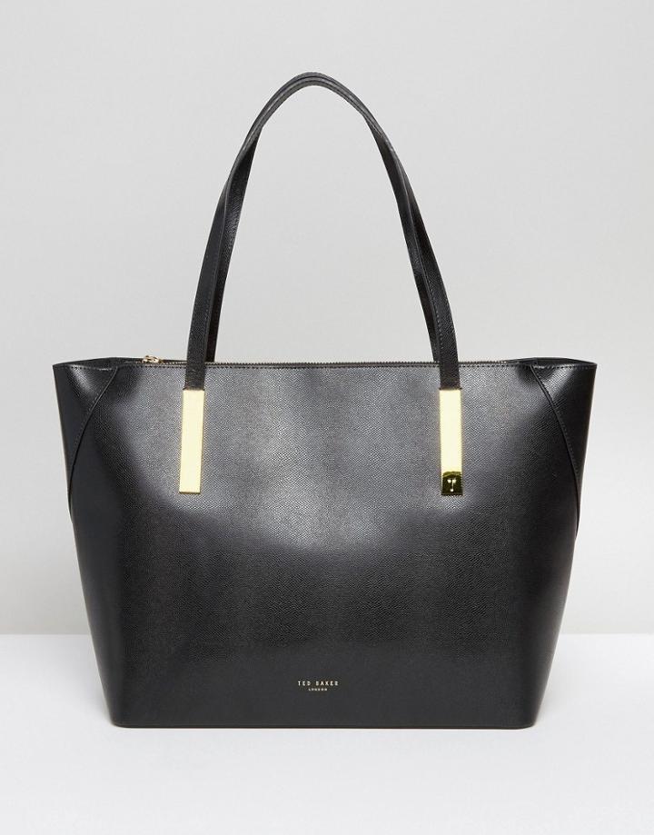 Ted Baker Mini Grain Large Shopper Bag - Black