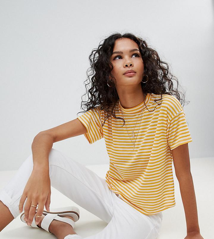 Miss Selfridge Exclusive Funnel Neck Slouch Crop T-shirt - Multi