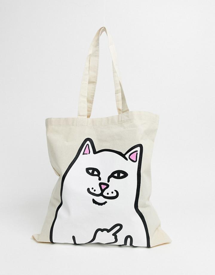 Ripndip Lord Nermal Tote Bag In Natural-cream