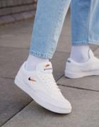 Nike Court Vintage Premium Leather Sneakers In White