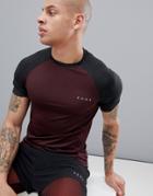 Asos 4505 Training Muscle T-shirt With Contrast Raglan And Quick Dry - Red