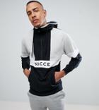 Nicce London Tall Sweatshirt With Half Zip Funnel Neck Exclusive To Asos - Black