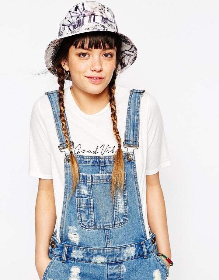 Asos Mono Floral Bucket Hat - Multi