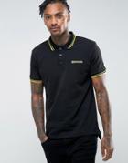 Lambretta Twin Tipping Polo Shirt - Black