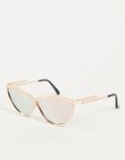 Jeepers Peepers Slim Line Frame Detail Sunglasses-gold