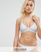 South Beach Fixed Triangle Silver Bikini Top - Silver