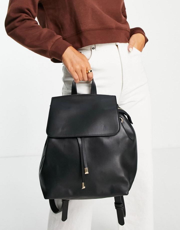 Truffle Collection Foldover Backpack In Black