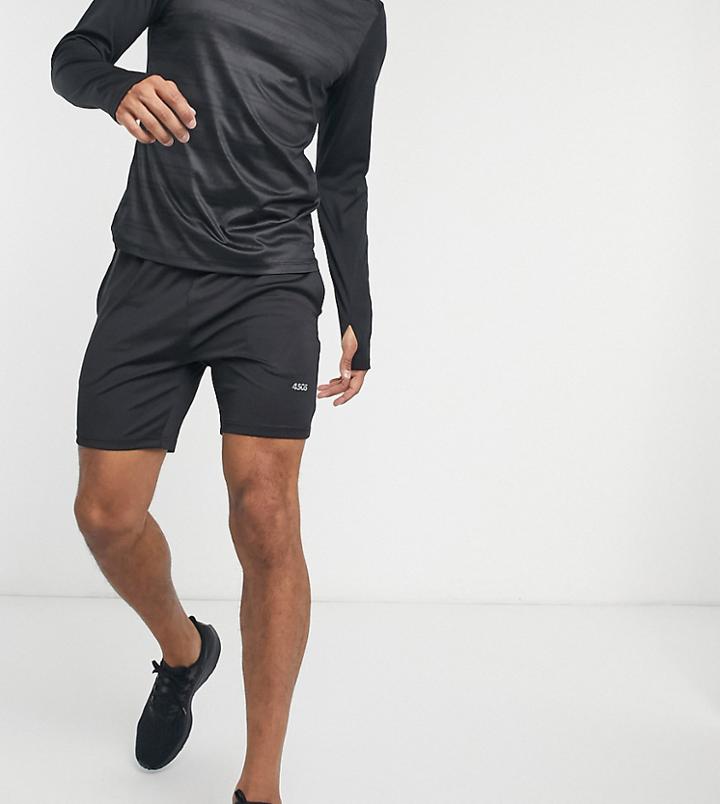 Asos 4505 Icon Skinny Workout Shorts With Quick Dry In Black