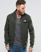 The North Face Hoodie With Embroidered Patch Logo In Green - Green