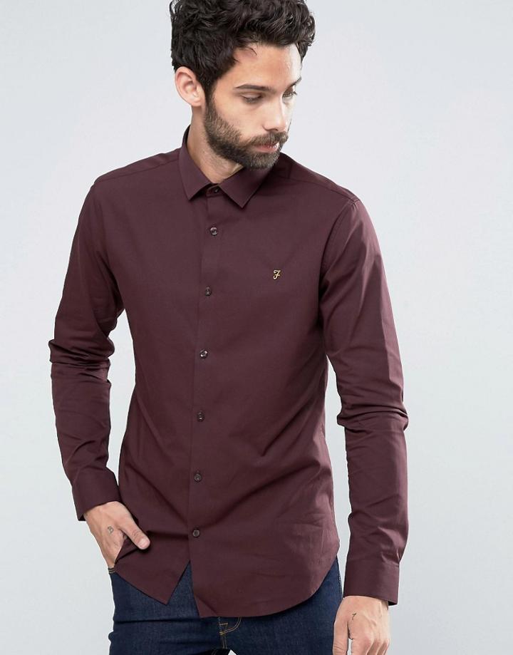 Farah Berbick Slim Fit Formal Shirt - Red