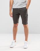 Jack & Jones Cargo Shorts In Skinny Fit - Black