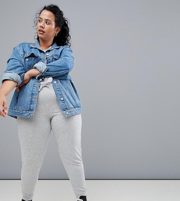 Only Play Curvy Plus Slim Sweat Pants - Gray
