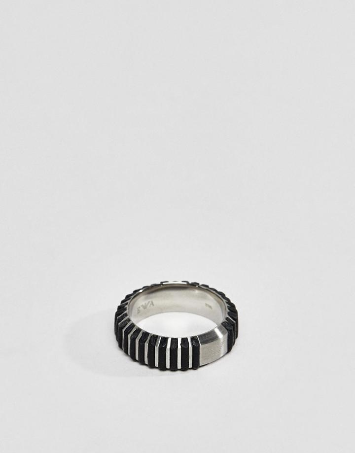 Emporio Armani Egs2537040 Band Ring In Silver - Silver