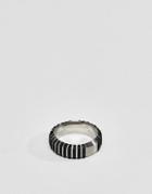 Emporio Armani Egs2537040 Band Ring In Silver - Silver