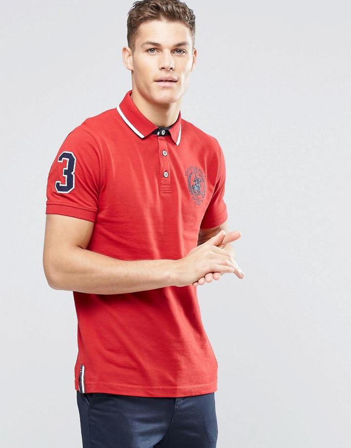 Santa Monica Polo Club Pony Polo Shirt - Red