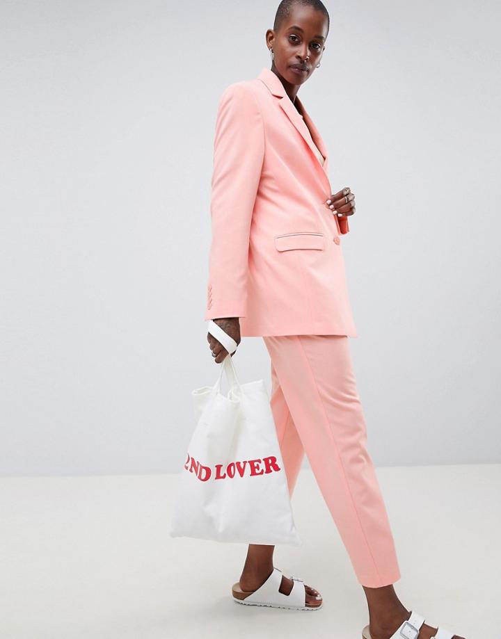 Asos Design Tailored Forever Peg Pants - Pink