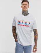 Bershka Retro Print Sychronizer T-shirt In White