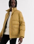 Allsaints Puffer Jacket In Mustard-yellow