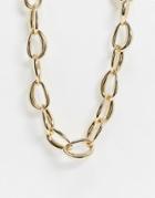 Monki Willow Chunky Chain Necklace In Gold