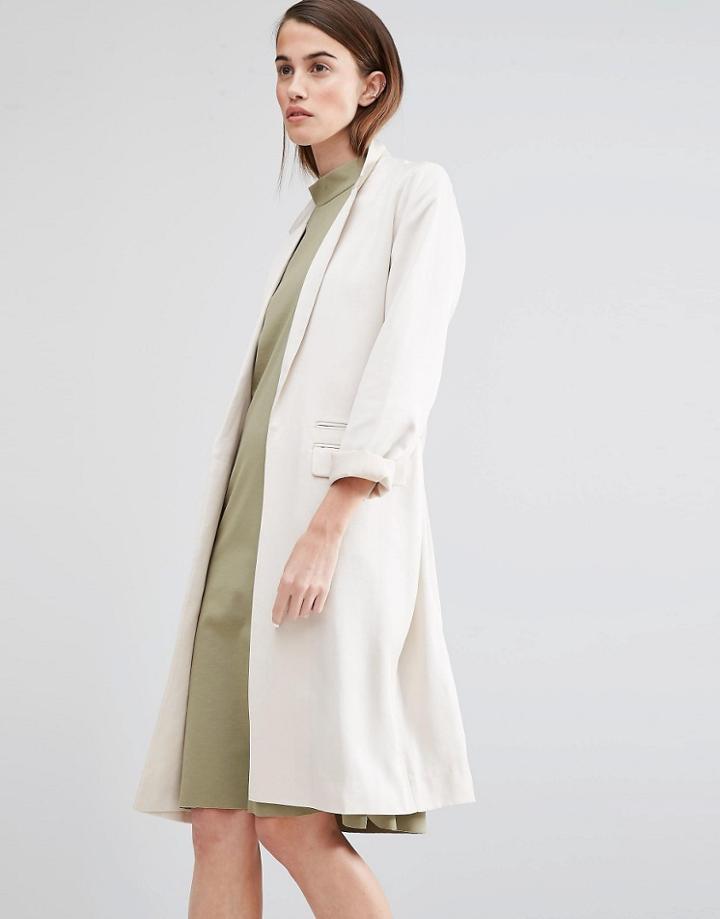 Selected Miriam Belted Coat - Beige