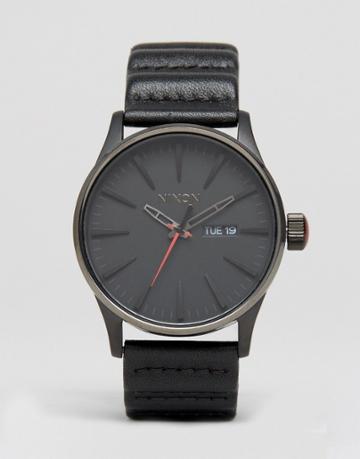 Nixon X Star Wars Kylo Ren Sentry Leather Watch - Black
