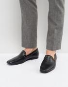 Zign Leather Studded Detail Loafers - Black