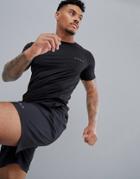Asos 4505 Muscle Training T-shirt With Quick Dry In Black