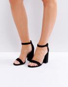 New Look Barely There Block Heeled Sandal - Black