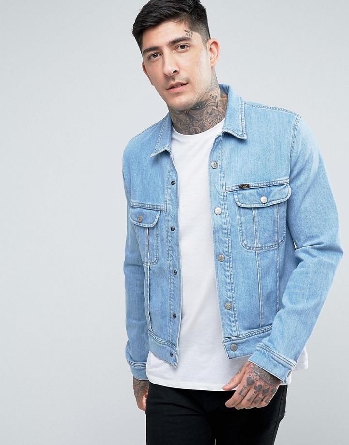 Lee Denim Snap Jacket - Blue