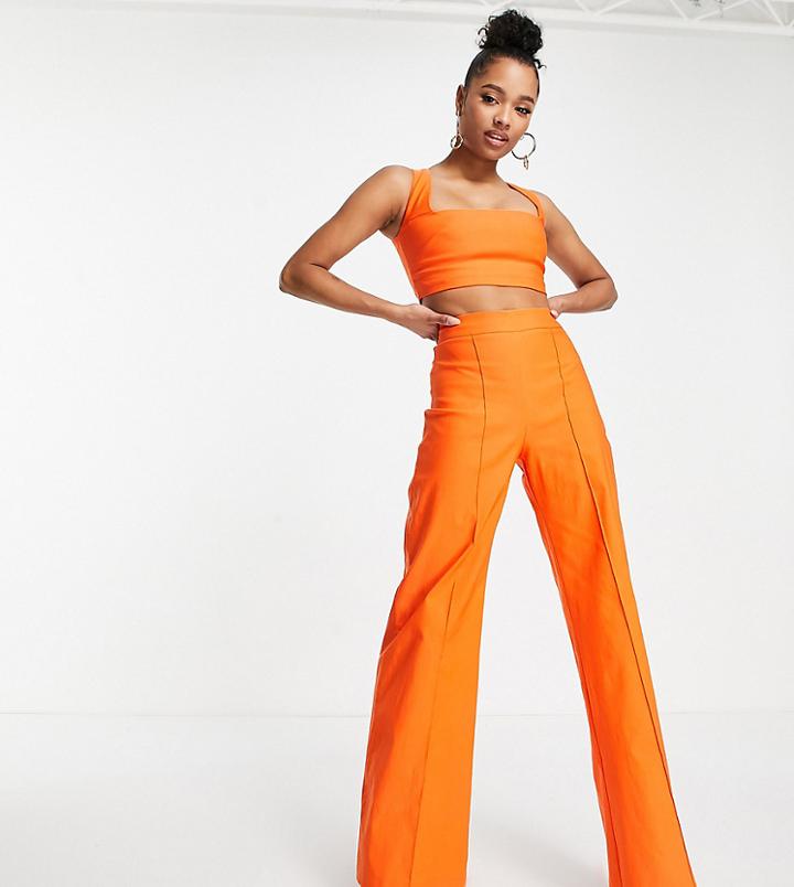 Vesper Petite Wide Leg Pants In Orange - Part Of A Set