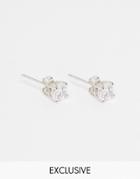 Reclaimed Vintage Silver 4mm Round Stud Earrings In Sterling Silver - Silver