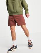 Adidas Originals X Pharrell Williams Premium Shorts In Burgundy-red