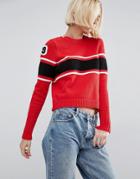 Asos Sweater With Stripes And Badges - Multi