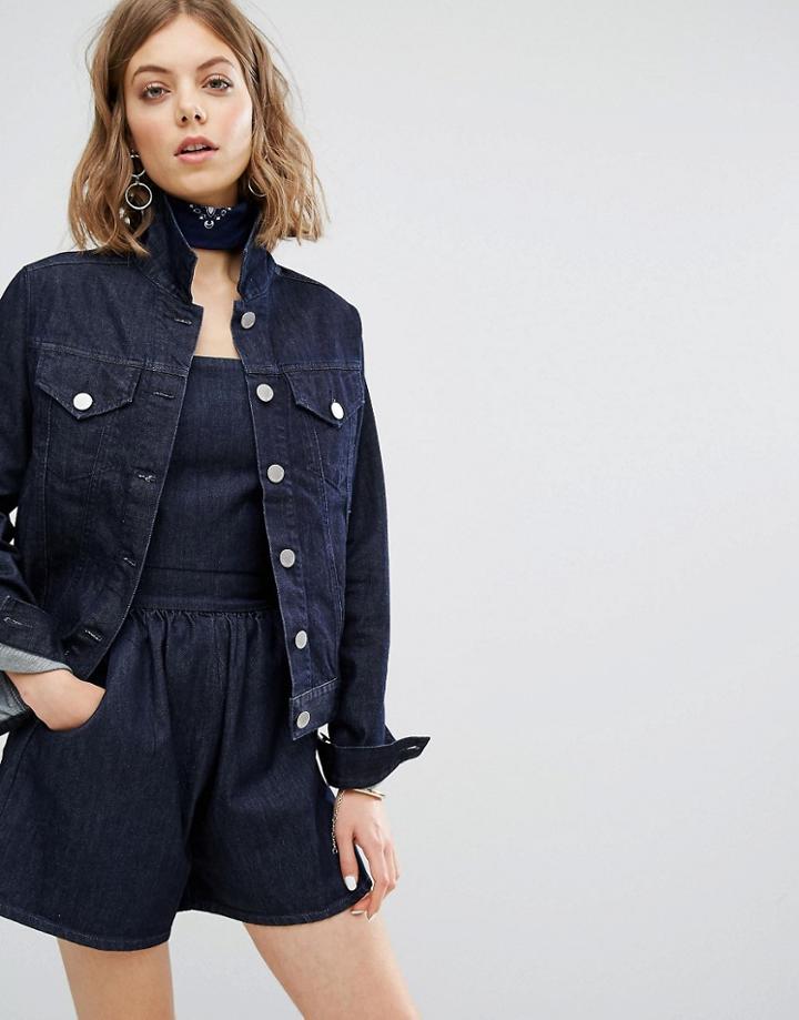 Vale Original Fitted Denim Jacket - Blue