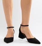 Asos Design Wide Fit Starling Pointed Heels - Black