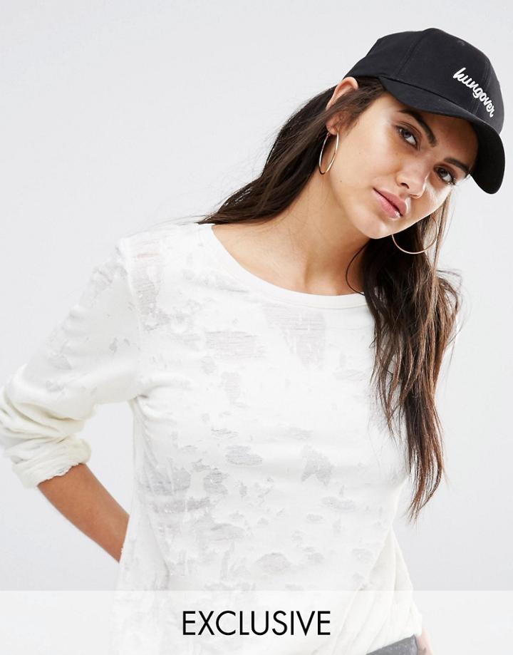 Adolescent Clothing Hungover Embroidered Baseball Cap - Black