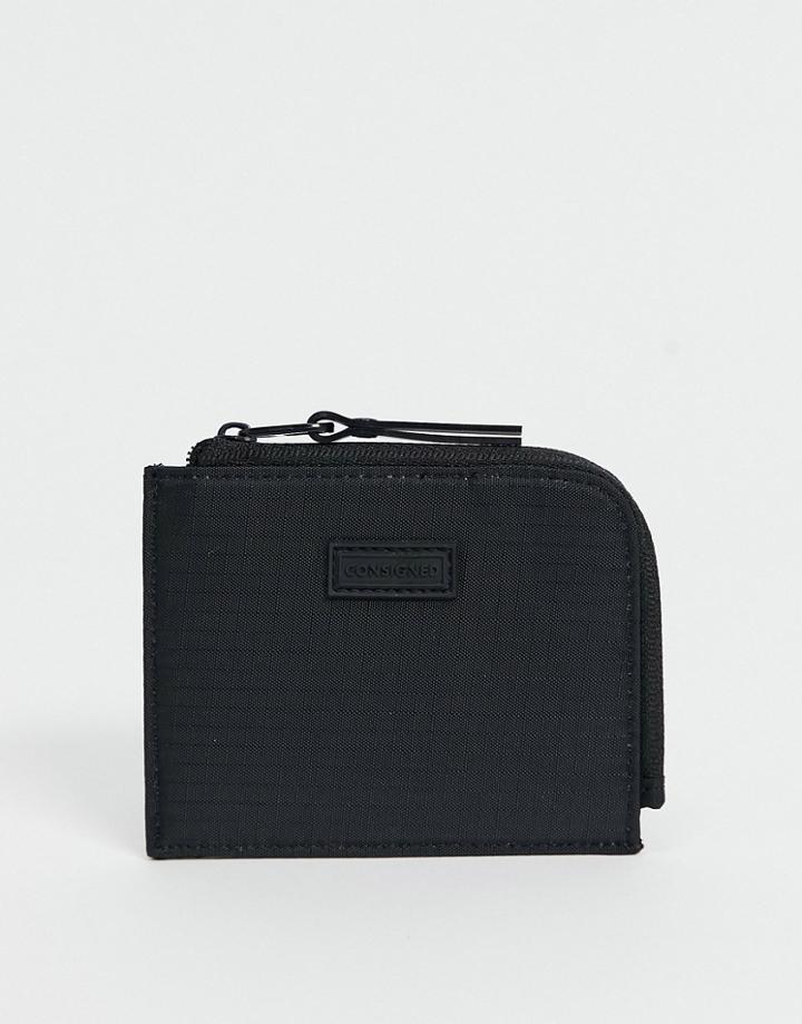 Consigned Zip Around Card Holder-black