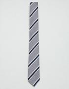 Jack & Jones Stripe Tie In Gray - Gray